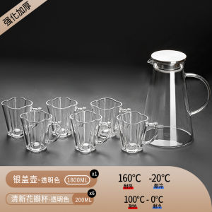 ชุดแก้วน้ำทรงดอกไม้สำหรับดื่มน้ำ แก้วกาแฟ แก้วชา สำหรับใช้ในบ้าน วัสดุแก้วน้ำรีดความร้อน ชุด 6 แก้ว แก้วทรงกลม