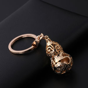 Metal Hollow Small Gourd Car Pendant Keychain Couple Set Mens Pendant Gift Creative Festival Supplies Jobon Brand