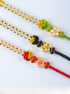 Handcrafted Peach Blossom Hole Knot Bracelet DIY Material Kit for Girlfriend And Best Friend Handweaving Rope Jewelry Gift