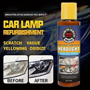 Car Headlight Restoration Polishing Kits Headlamp Scratch Remover Repair Cleaning Paste Remove Oxidation Headlight Polish Liquid