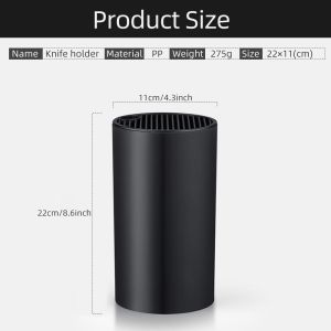 Kitchen Accessories 8.8 inch Kitchen Knife Holder Drainable Chef Knife Stand Plastic Knife Holder Bucket Kitchen Storage Tools