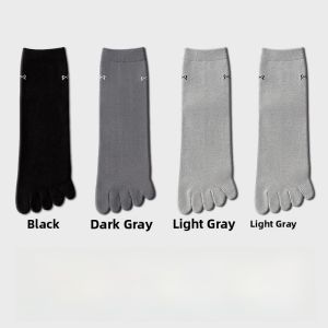 MiiOW | Antibacterial 10A Cat Man Five-Finger Mens Spring Summer Thin Cotton Anti-Foot Fungus Mid-Calf Breathable Toe-Separating Socks