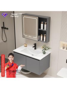 Ceramic Integrated Bathroom Vanity Sink