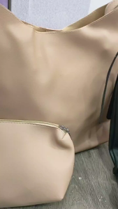 BJ21225 (2IN1) - BLACK/BROWN/KHAKI - TAS TOTE SHOULDERBAG POUCH WANITA FASHION IMPORT MODIS ELEGAN TERMURAH TERLARIS TERBARU TAS BATAM JT1225