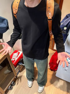 เสื้อยืดคอกลมแขนยาวทรงสลิมฟิตสำหรับผู้ชาย Cleanfit Pure Cotton ทรงเข้ารูป คอกลม ทรงเข้ารูป สำหรับใส่ไปทำงานในฤดูใบไม้ร่วง