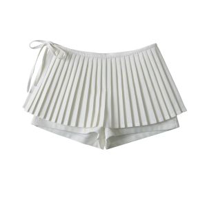 2024 New Arrival Pleated Skirt Womens Bows Shoelace Two-Piece Dress Easiest for Match Figure Flattering Culotte A- line Skirt