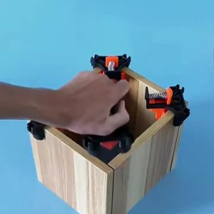 4pcs Woodworking Clamp Right Angle Fixing Clips Picture Frame Corner Clamp Plastic Clamp Hardware Clamp Hand DIY Fixture Tool