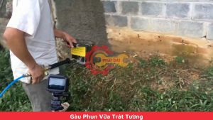 Gàu Phun Vữa Trát Tường Dùng Khí Nén Chất Liệu Inox 304