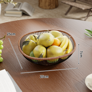 Rattan-style Hollow-out Fruit Basket