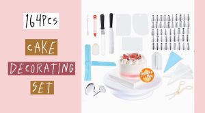 Msia -164pcs Multifunction Cake Decorating Set Hiasan Kek Rotating Cake Stand Cake Decorating Kit Turn