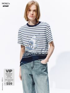 MO&Co. | Striped Cotton T-Shirt