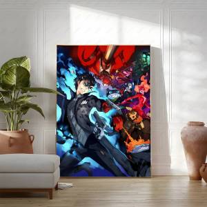 Bandai | Poster Anime Tự Dính Chống Thấm Nước Độ Nét Cao - Persona 3 4 & 5 Chủ Đề Phong Cách Hiện Đại Trang Trí Nhà Chất Liệu Giấy