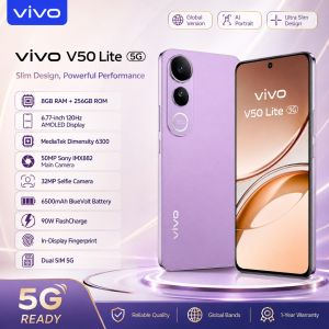 vivo | 2026 new VIVO V50 Lite 5G Smartphone 8GB+256GB 6.77 120Hz AMOLED 50MP Sony Camera 6500mAh Battery 90W FlashCharge Dual SIM