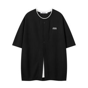 เสื้อยืดคอกลมแขนสั้นหลวมๆ สำหรับผู้ชายและผู้หญิง เสื้อผ้าทำงานสไตล์ยูนิเซ็กซ์แบบลำลอง ฤดูร้อน 2025 เสื้อผ้าใส่สบาย