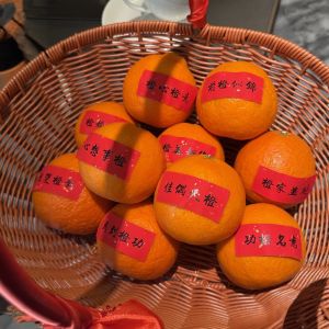 QIANHUAJIAN | Wedding Orange Basket Decorative Blessing Stickers Adhesive Labels
