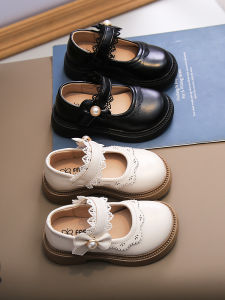 Giày Da Trẻ Em Màu Đen Mùa Hè Giày Lọt Lưới Công Chúa Giày Trẻ Em Mới 2024 Giày Bé Gái Giày Búp Bê Cho Bé Gái