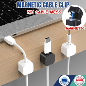 🇸🇬Magnetic Cable Holder Magnetic Cable Organizer/Magnetic Cord Clips/Cable Management Clip/Desk Cable Stand