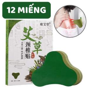 [Chính Hãng Nội Địa Trung] Miếng dán cổ vai gáy ngải cứu hộp 12 miếng. Miếng dán ngải cứu cao dán đau nhức mỏi xương khớp. Miếng dán giảm đau.