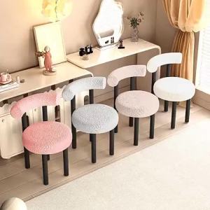 Luxury Makeup Chair for Vanity Bedroom Closet Nail Salon Customer