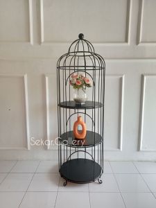 Rak sangkar burung elegan - Rak pajangan minimalis - rak pajangan mewah