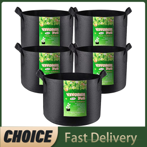 Felt planting bag vegetable/flower/plant/mushroom growing bag thickened non-woven plant fabric flowerpot with handle.