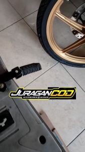 Footstep / Pijakan kaki depan Honda Scoopy fi 2013-2020 ban donat Besi Plat tebal Siap pakai Fullset