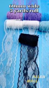 (5yards/roll) 60mm Lace Trimming Ribbon13 Colors Lace Fabric DIY Sewing Embroidery Decoration Gift Wrapping Material