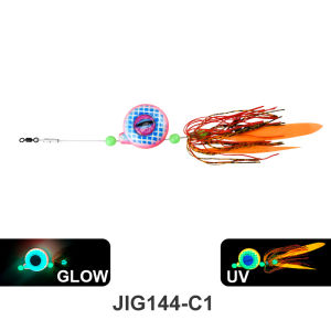 TEASER J144 150g 200g 250g 300g Glow Inchiku Jig Fishing Lure Snapper Metal Slow Jigging Head Bait Octopus Soft Skirt Lures