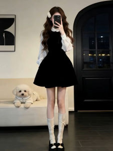 PEIZIXUAN | Elegant Black Vest Dress for Petite Women