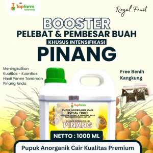 Pupuk Pinang Topfarm / Pupuk Pelebat Buah Pinang / Pupuk Tanaman Pinang Cepat Berbuah / Pupuk Penyubur Pohon Pinang / Booster Pembesar Buah Pinang / Pupuk Buah Pinang Terbaik