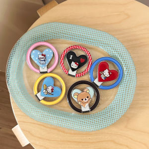 เคสโทรศัพท์มือถือ HelloKitty ทรงหัวใจพับได้ดูดซับแม่เหล็ก รองรับ Magsafe ดึงดูดแรงแม่เหล็กสำหรับเด็กผู้หญิง