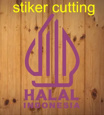 stiker cutting halal