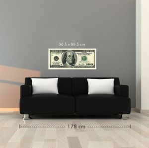 Poster Prima REPRODUKSI DOLLAR BILL #PTUK04 - ukuran 44.5 x 104 cm