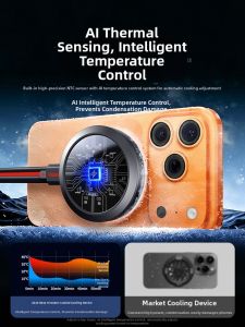Jipingfan | Ultra Quiet Water-cooling Magnetic Streaming Mobile Phone Cooler with Stand