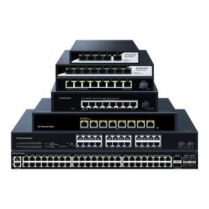POE Power Supply Gigabit 1Gbps 10Gbps Web Managed Layer 3 Switch