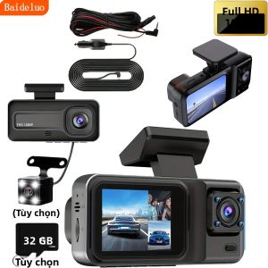 Máy Ghi Hình Ô Tô Độ Phân Giải Cao 1080P Với Thẻ Nhớ 32G Tùy Chọn Và Camera Thứ Ba Phía Sau Để Giám Sát Xe Cộ