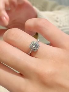 Chard Wake Cincin Wanita Pasangan Rings Berlian 2 Karat Sertifikat GRA Adjustable Elegan Fashion Hadiah Ulang Tahun COD