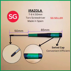 [SG READY STOCK] IRAZOLA T-9 X 50mm Torx Screwdriver Made in Spain. Total length 135mm. Can unscrew or screw in some special equipment .
