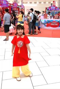 Set áo dài cách tân cho bé gái đi tết tặng 1 băng đô MINAKIDS đỏ và vàng 0 đến 8 tuổi