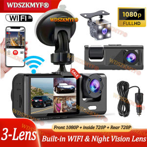 2/3Channel Dash Cam for Car 1080P Video Recorder WIFI APP Dashcam Car DVR Front internal optional Rear View Camera car accessory