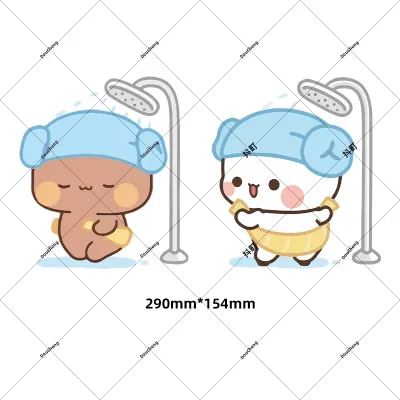 DOUDING | Cartoon Lovely Creative Mirror Decorative Stickers
