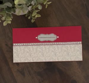 Congratulations Gift Card - Pocket / Sleeve - Money Holder - Voucher Holder - Ang Pow Card - Diamonte