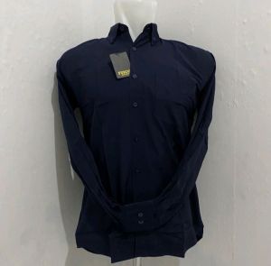 Fusco Kemeja Pria Formal Reguler Warna Hitam✓Kemeja Pria Polos Lengan Panjang