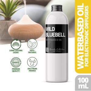 Brooks Collection WILD BLUEBELL Water Based Waterbased Oil Diffuser Humidifier Home Fragrance Nectarine Blossom Aroma Diffuser Essential Oil Aromatherapy Health and Wellness Natural Air Purifier Fresh Bamboo Mia Maison House Room Water Soluble Premium Wat