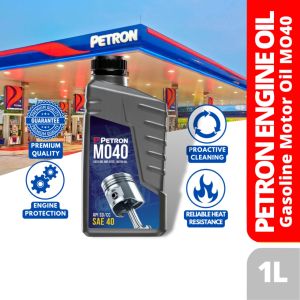 PETRON MO40 Gasoline Motor Oil SAE 40 - Premium Engine Protection 1L for Cars Trucks and Equipment