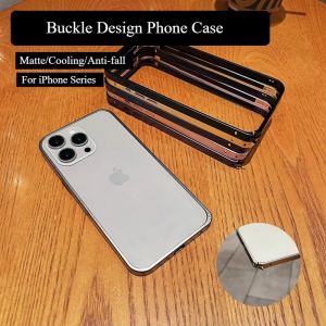 💯【Phone Case】+FREE Shipping 💯Luxury Aluminum Metal Frame Phone Cases For iPhone 12 13 14 15 16 Pro Max 14 15 16 Plus Case Alloy Button Ultra Thin Protective Back Cover