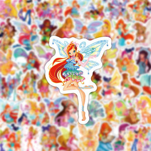 Winx Club Magic Stickers 60 แผ่นติดโทรศัพท์มือถือ กระเป๋าเดินทาง โน้ตบุ๊ก ของเล่นสำหรับเด็ก อุปกรณ์ตกแต่งอื่น ๆ