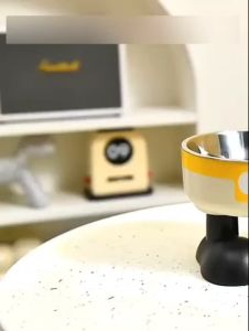 omt NEW ชามอาหารแมว ชามสแตนเลส มีขอบยางกันลื่น ชามอาหารสัตว์เลี้ยง ทําความสะอาดง่าย