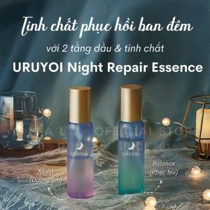 URUYOI Night Repair Essence Cosmetex Roland Moist & Balance Serum 100ml - Japan Made Hyaluronic Acid Vitamin C Free Shipping