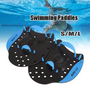 1Pair Adjustable Swim Training Hand Paddles Swimming Correction Hand Fins For Adult And Kid